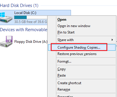 Volume Shadow Copy Patch