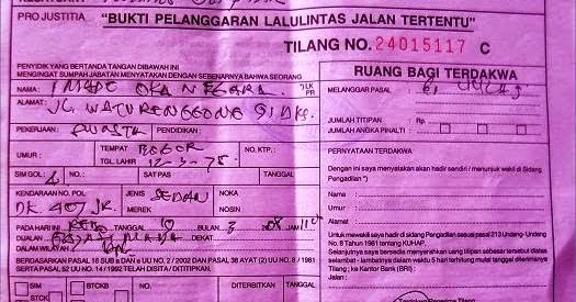 Kenali Jenis Surat Tilang Dari Kepolisian