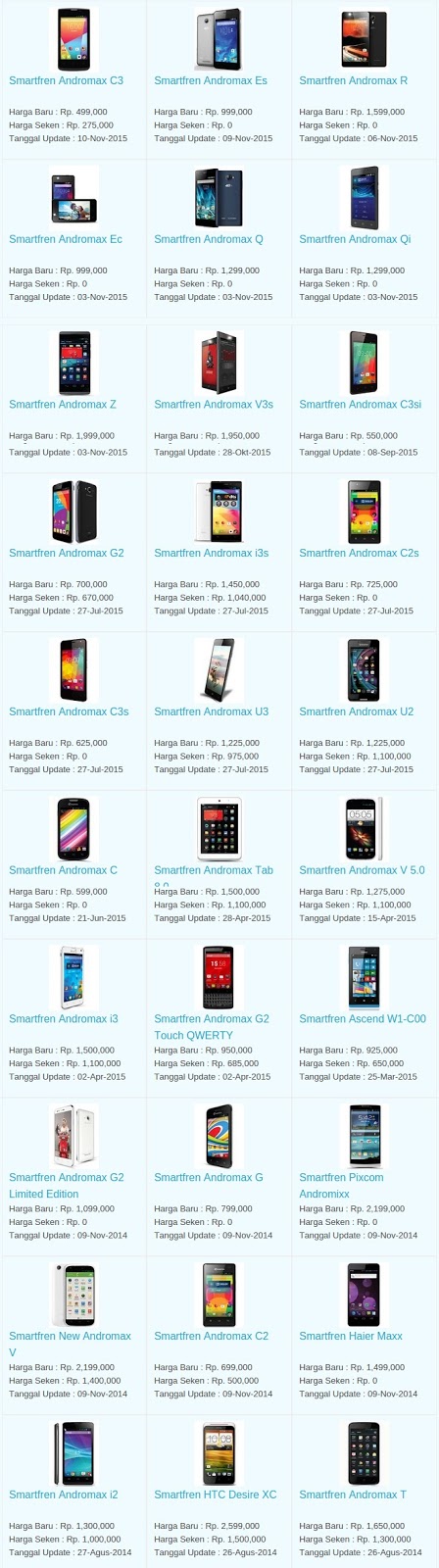 Daftar Harga Hp Smartfren Januari 2016 Daftar Harga Hp Smartfren Januari 2016