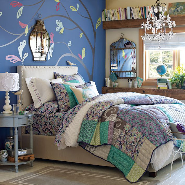 teenage blue bedroom design concepts
