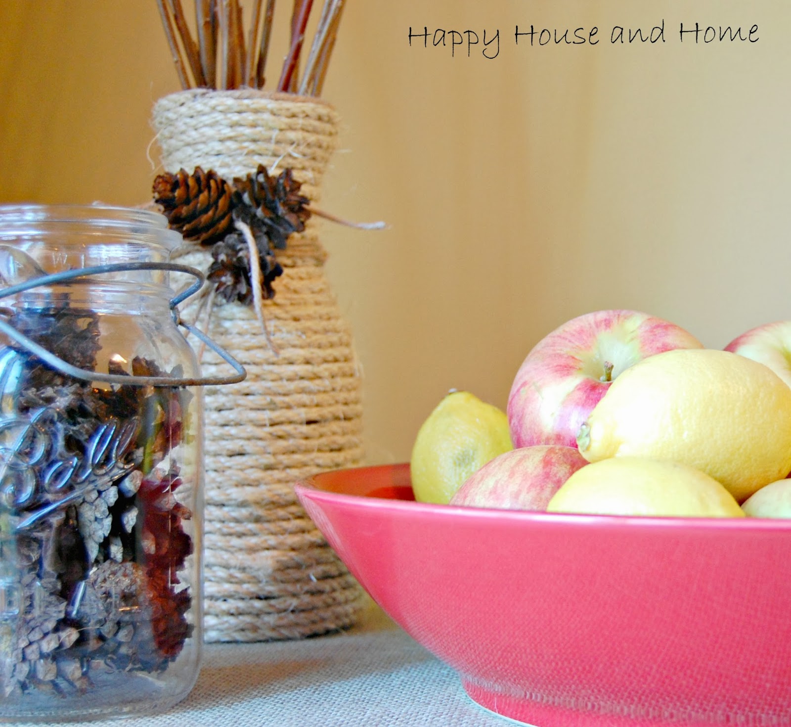 Happy House and Home Jute Vase from an Old Unused Carafe