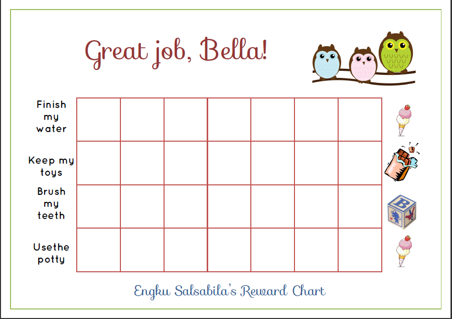 Making A Reward Chart For Toddlers