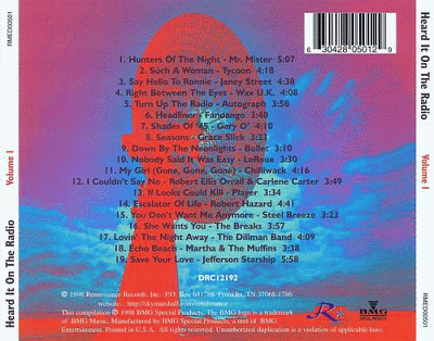 V.A. - Heard It On The Radio Vol.1 [Renaissance] (1998) back cover