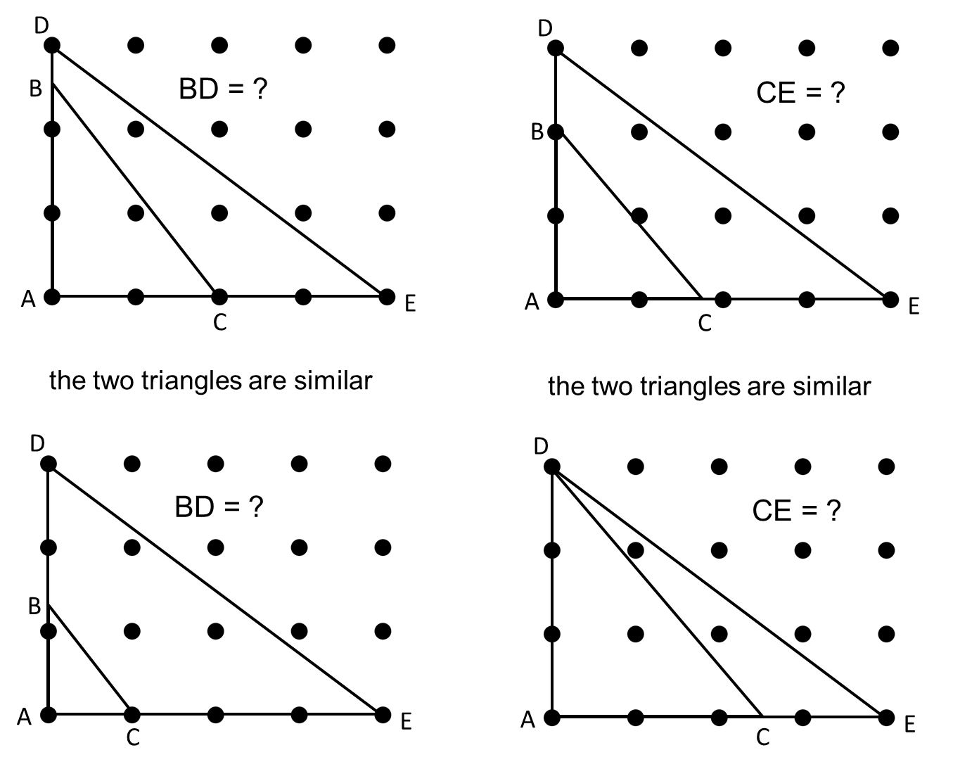MEDIAN Don Steward mathematics teaching two similar triangles