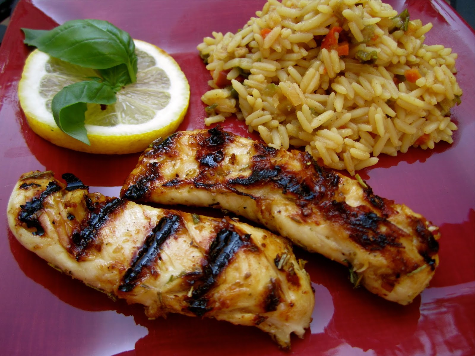 Stephanie Cooks Grilled Lemon, Rosemary, & Basil Chicken Tenders