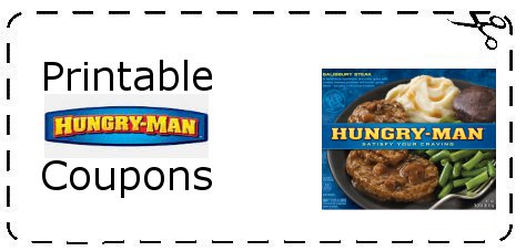 Sorry, no Hungry Man offers currently available. Do you want to save on Hungry Man Dinners? Buy two items, and you can save $1 off your next purchase. Find Hungry Man Dinners in the freezer aisle of your local store.