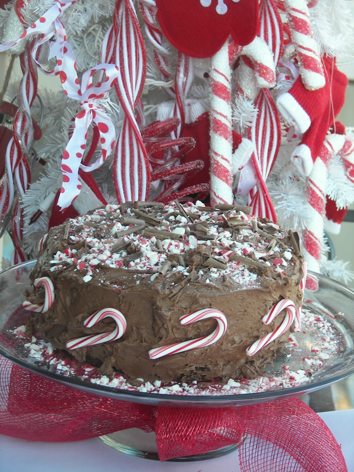 Red Couch Recipes Candy Cane Chocolate Cake