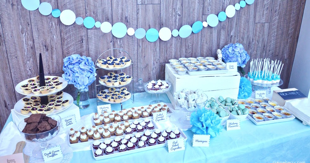 Blue Baby Shower Dessert Table Creme Berry's Blog