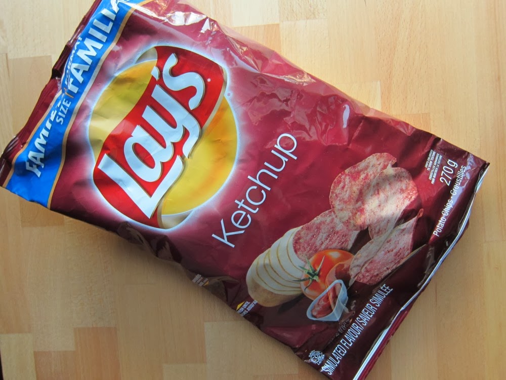 Review Lay's KetchupFlavored Potato Chips Brand Eating