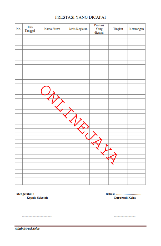 Contoh program pembinaan prestasi siswa sd indonesia