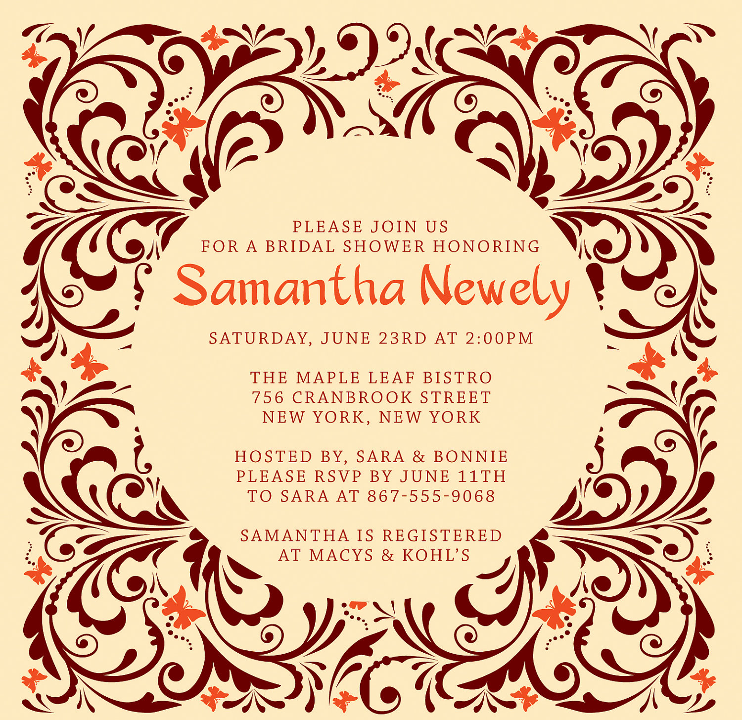 Autumn Themed Bridal Shower Invitations5 Autumn Themed Bridal Shower Invitations5