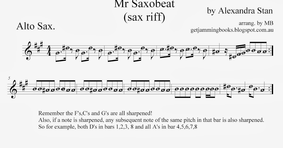 Gallery of Mr Saxobeat Alto Sax Sheet Music.