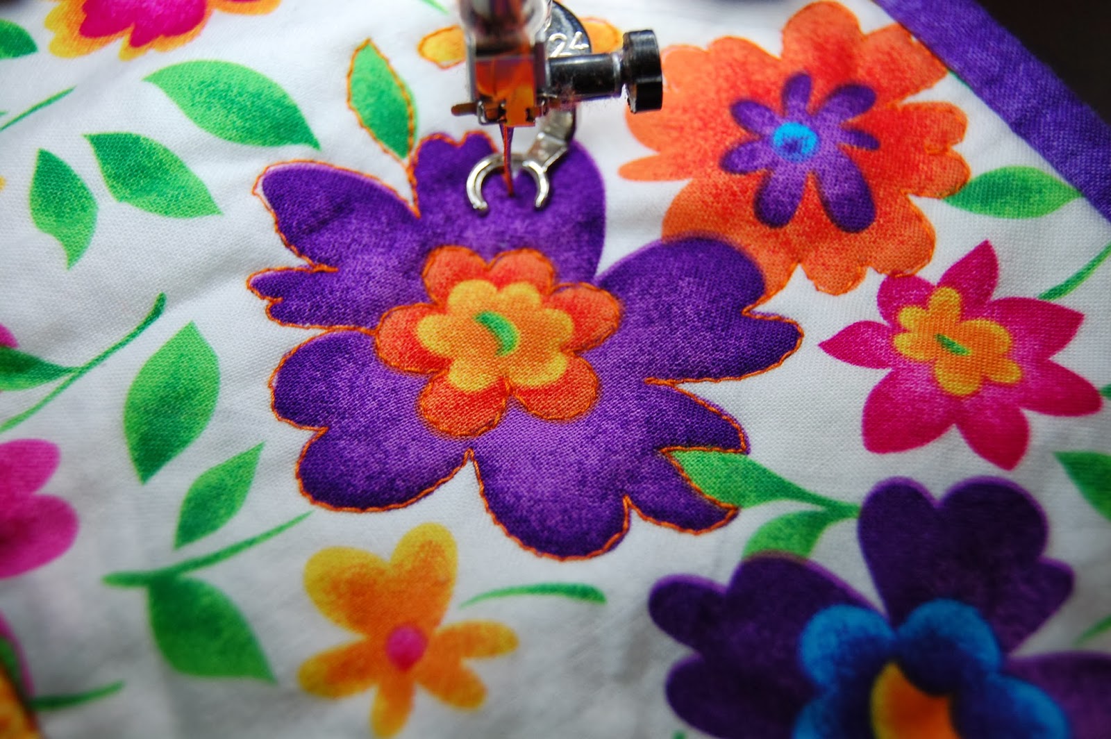 The Domestic Quilter Machine Quilting & Binding Outline Quilting