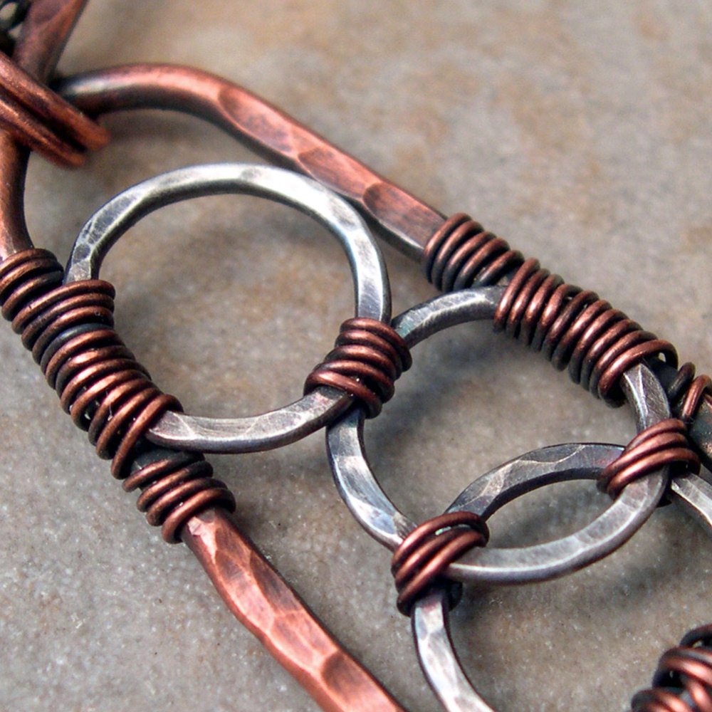 Katalina Jewelry Rustic and Organic Mixed Metal wire pendants