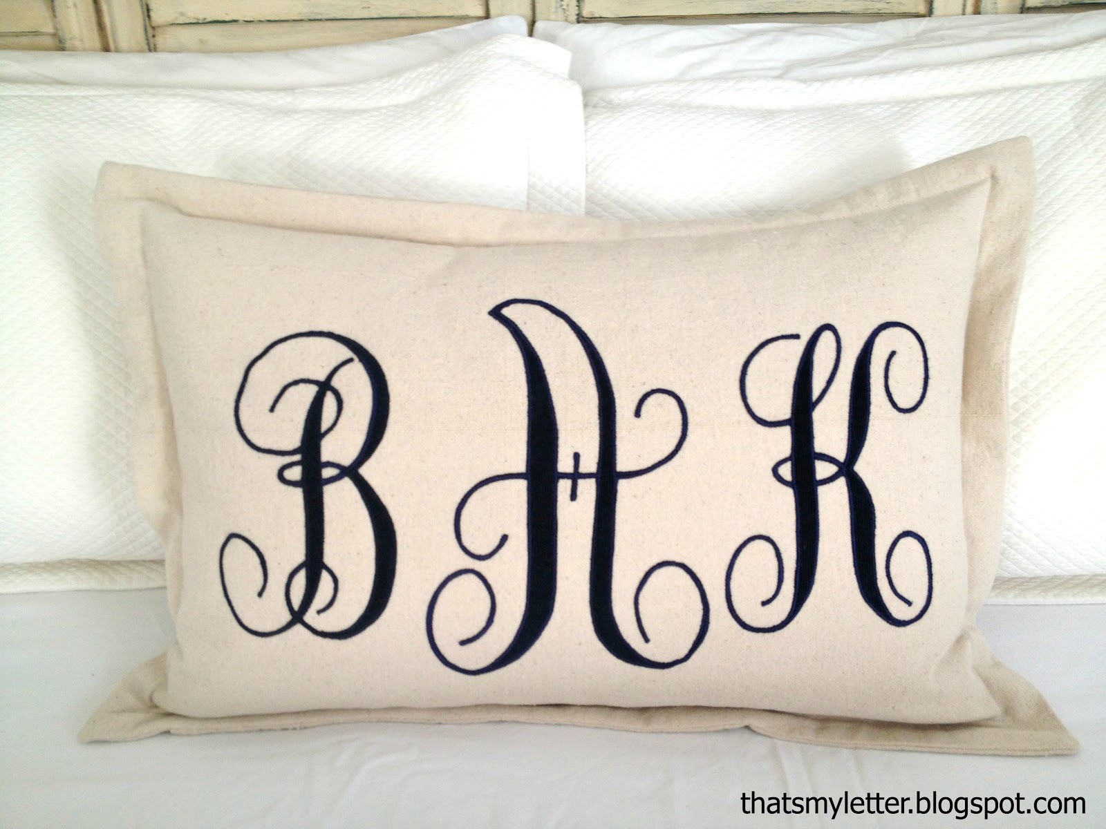 That's My Letter DIY Monogrammed Lumbar Pillow