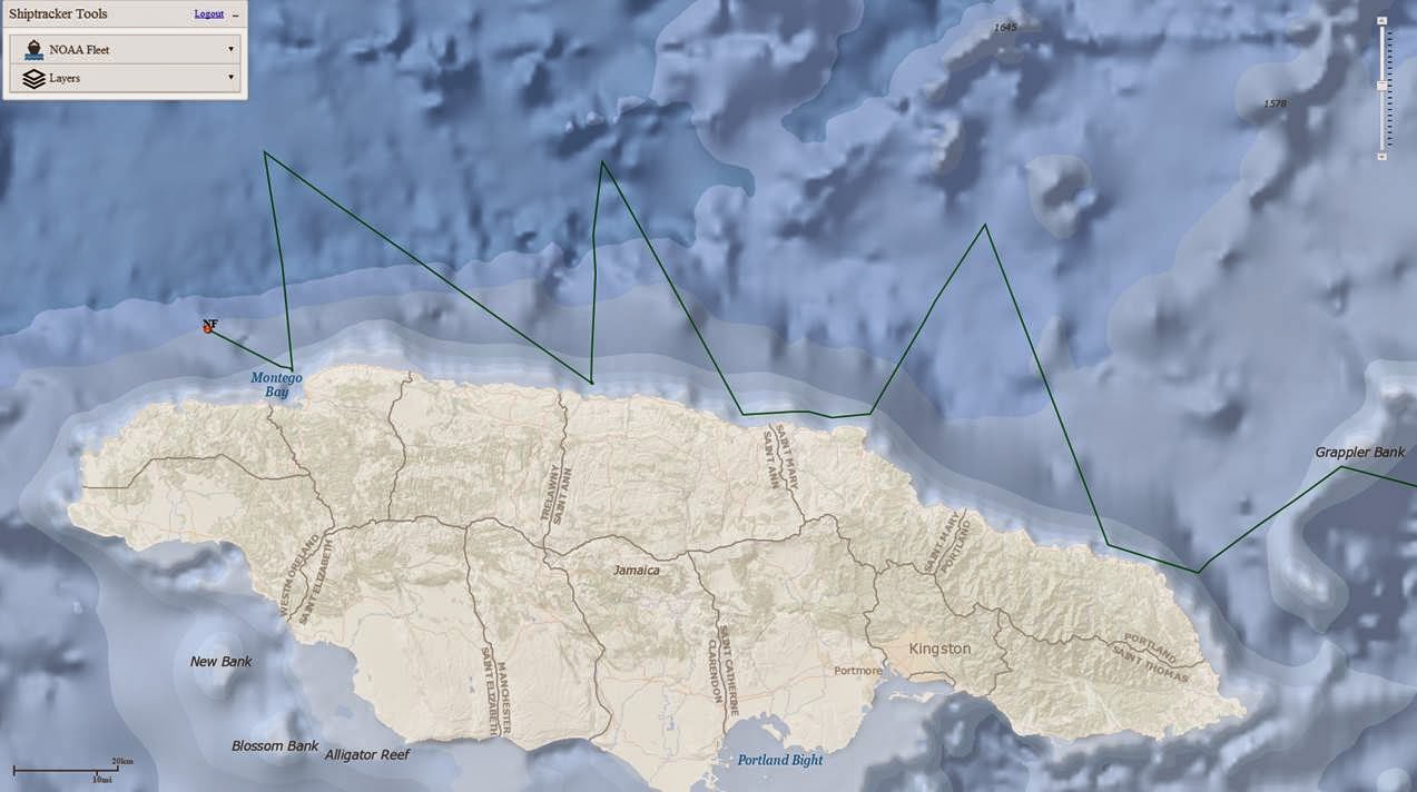 NOAA Ship Tracker jamaica research NOAA NANCY FOSTER