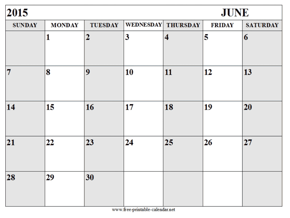 calendar word 2015