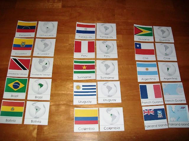 South America Countries & Flags Match Up