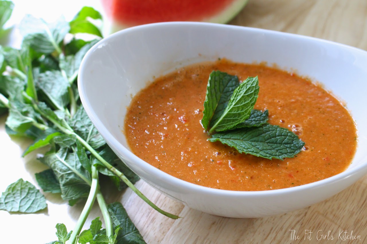 Watermelon and mint gazpacho recipe