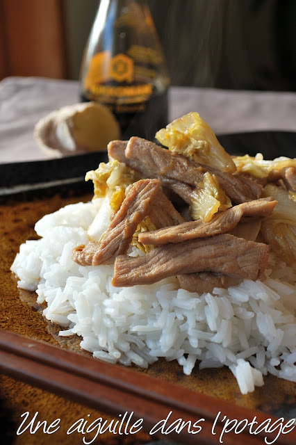 ginger pork cabbage stir fry