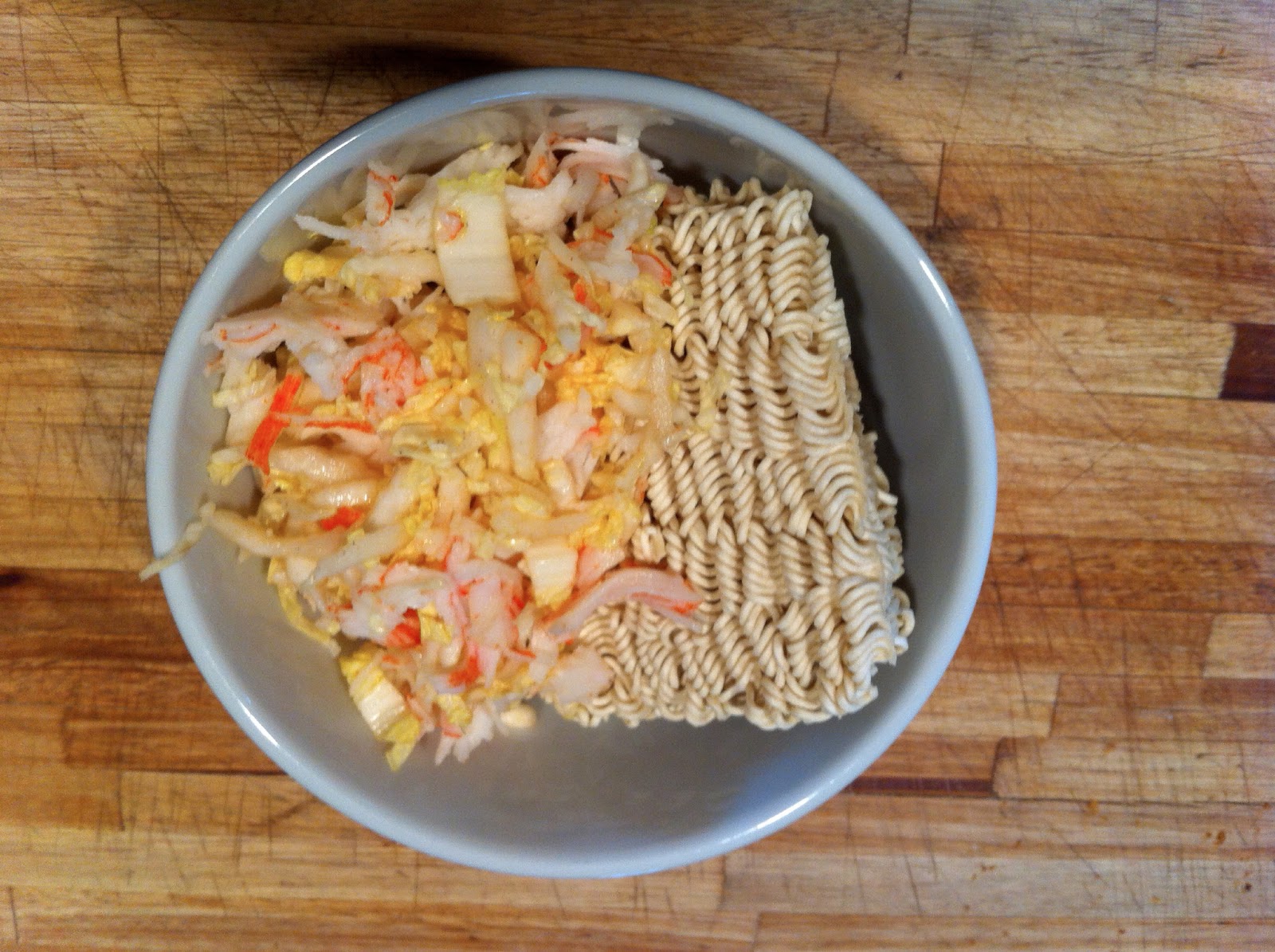 Redeeming Ramen Easy PseudoKimchee with Imitation Crab
