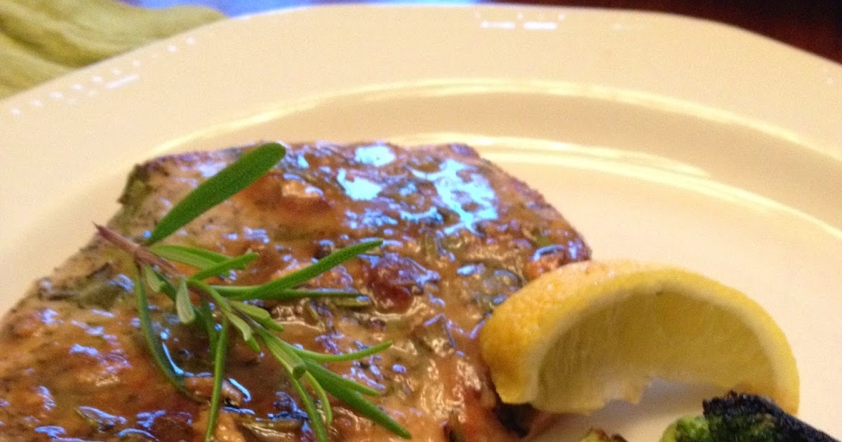 Gulfside Musing Seared Swordfish with Lemon and Rosemary Wine Sauce