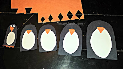 making penguin beaks for the craft