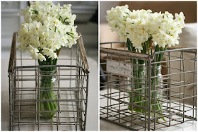 Jonquils in Vintage Wire crate