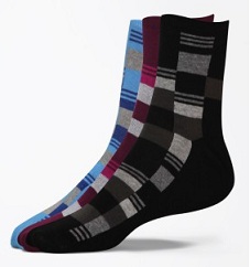 Flippd Men's Geometric Print Quarter Length Socks (Pack of 3)