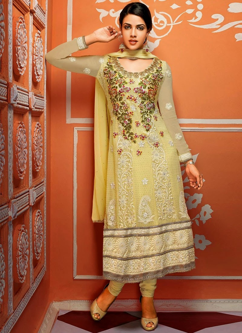 thread work designs for churidar