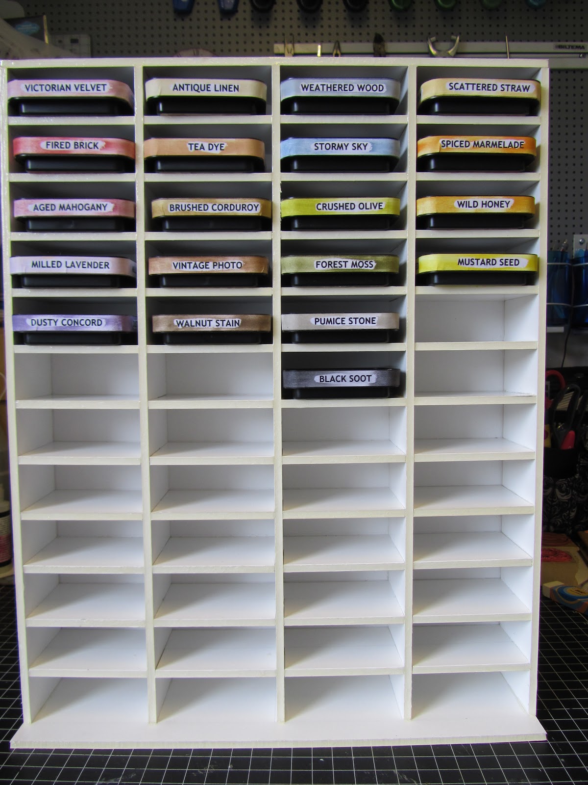 My Scrapping Tim Holtz distress ink pads. Getting organized!!!