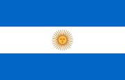 Bandera de 1819 a 1820, cambiado a azul en detrimento del celeste por . px flag of argentina 