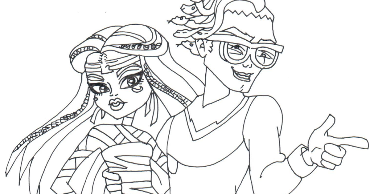 Free Printable Monster High Coloring Pages: Boo York Cleo and Deuce ...