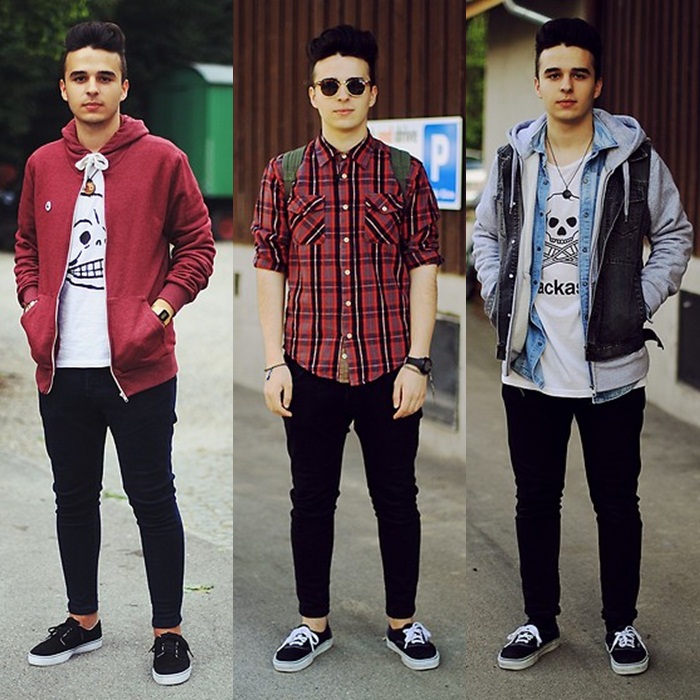 homens com tenis vans