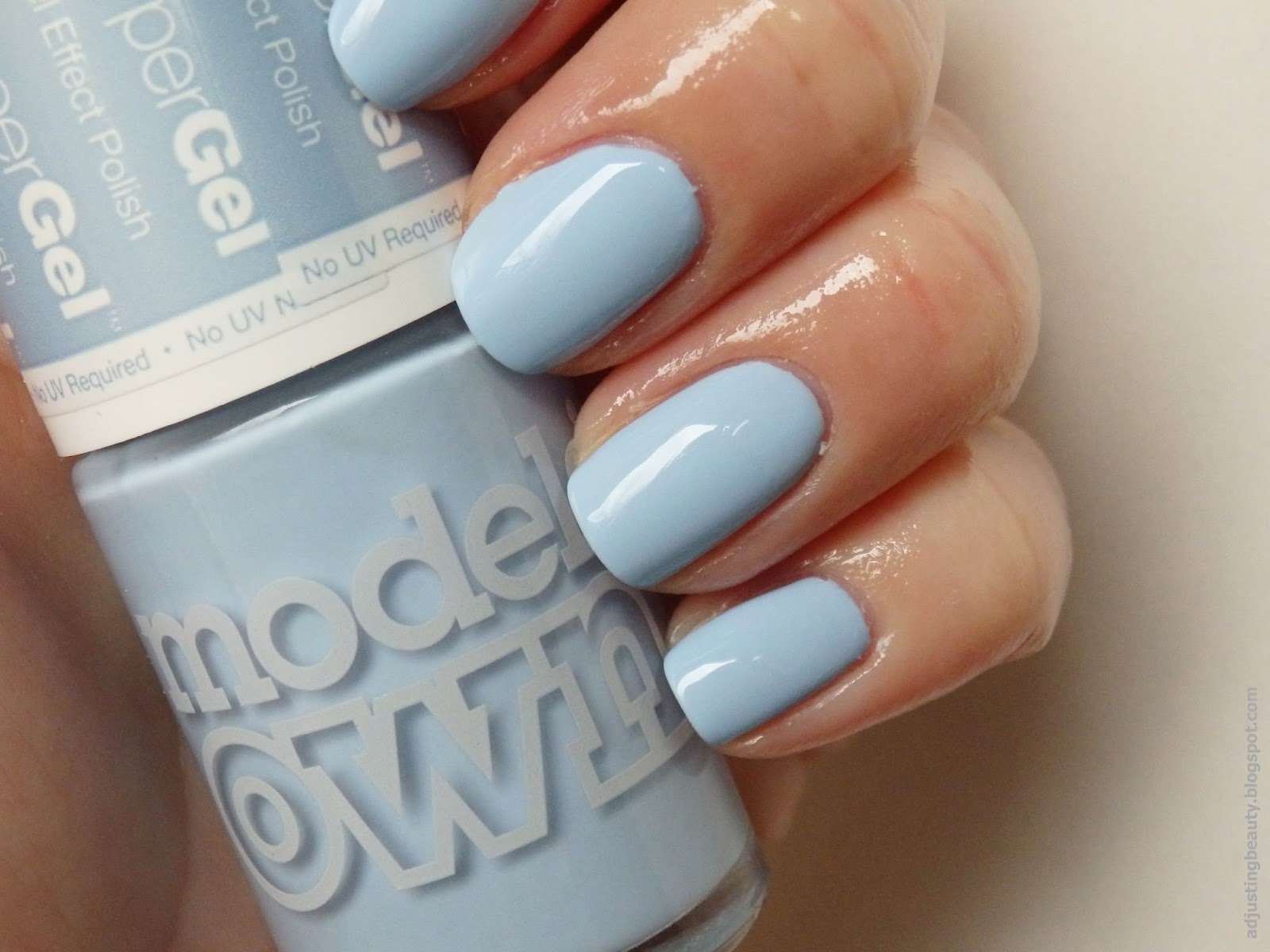 blue gel nail polish color