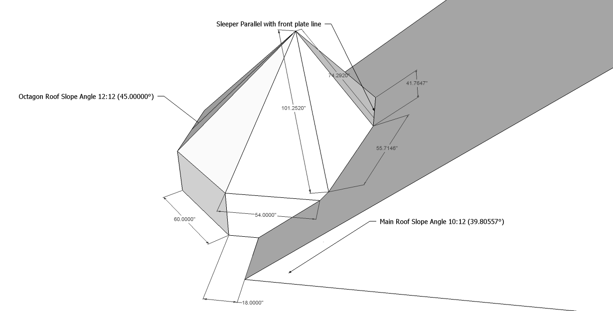 Roof Framing Geometry Octagon Roof Framing Layover Valley