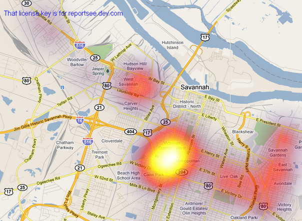 Vector map Savannah Chatham County Georgia PDF