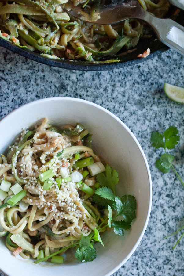 My Trash and Treasure spicy asian zucchini noodles!