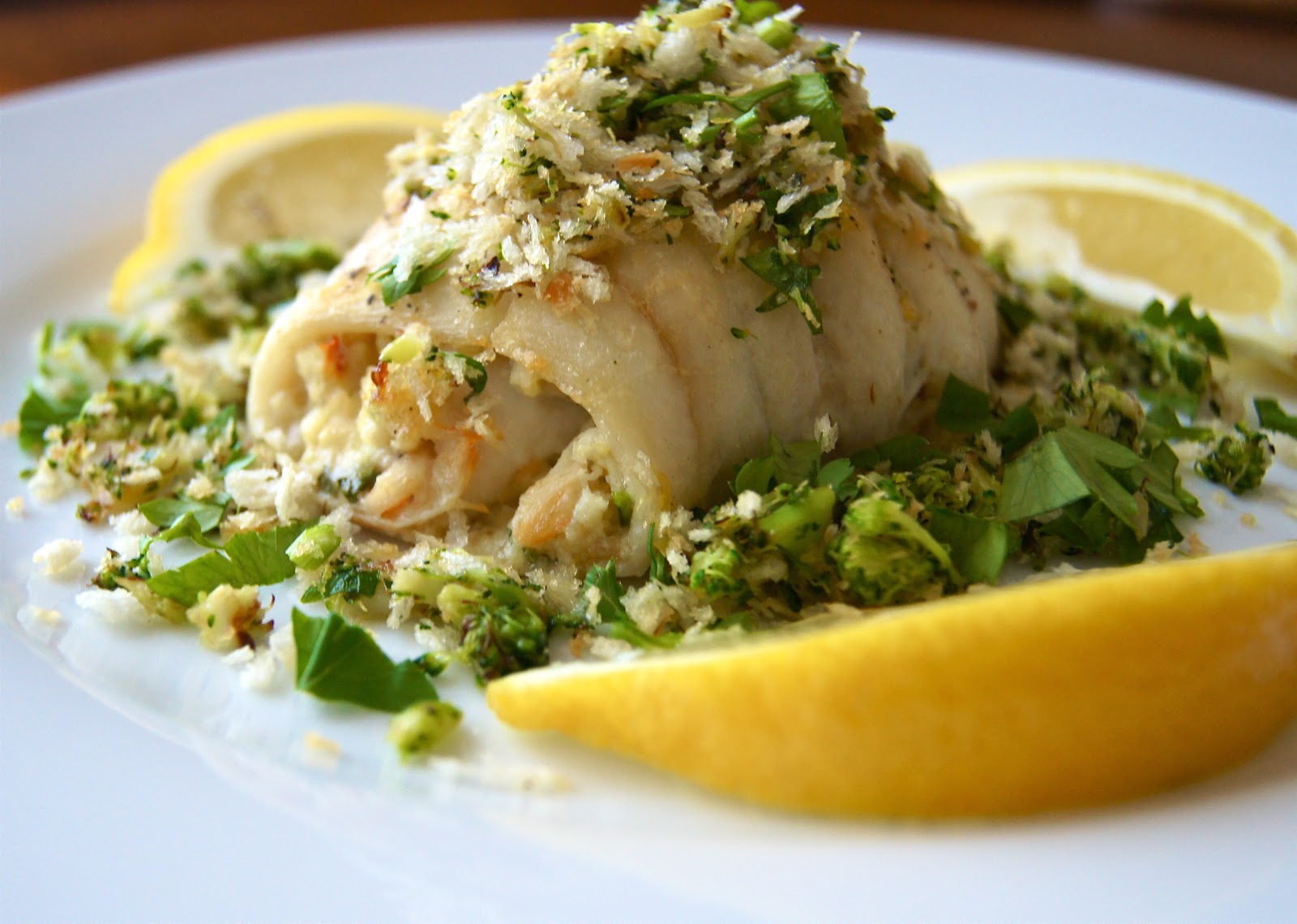 Healthy and Gourmet CrabMeatStuffed Sole with Broccoli Topping