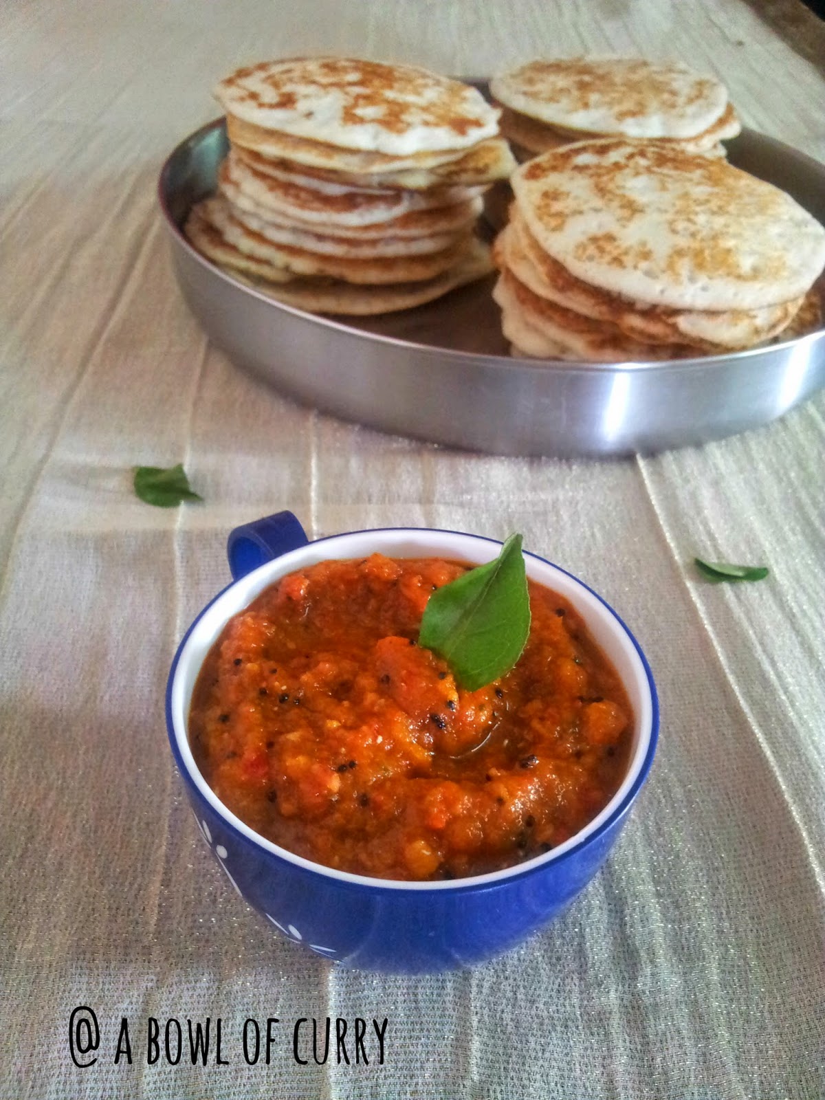 A Bowl Of Curry Chilli Onion Chutney Easy Chutney for Idly/Dosa