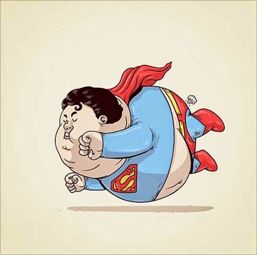 Fat Super Hero Gemuk - DC Fat Superman