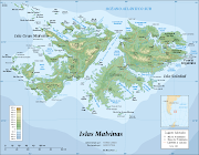 ISLAS MALVINAS ARGENTINAS px falkland islands topographic map es argentinian names places 