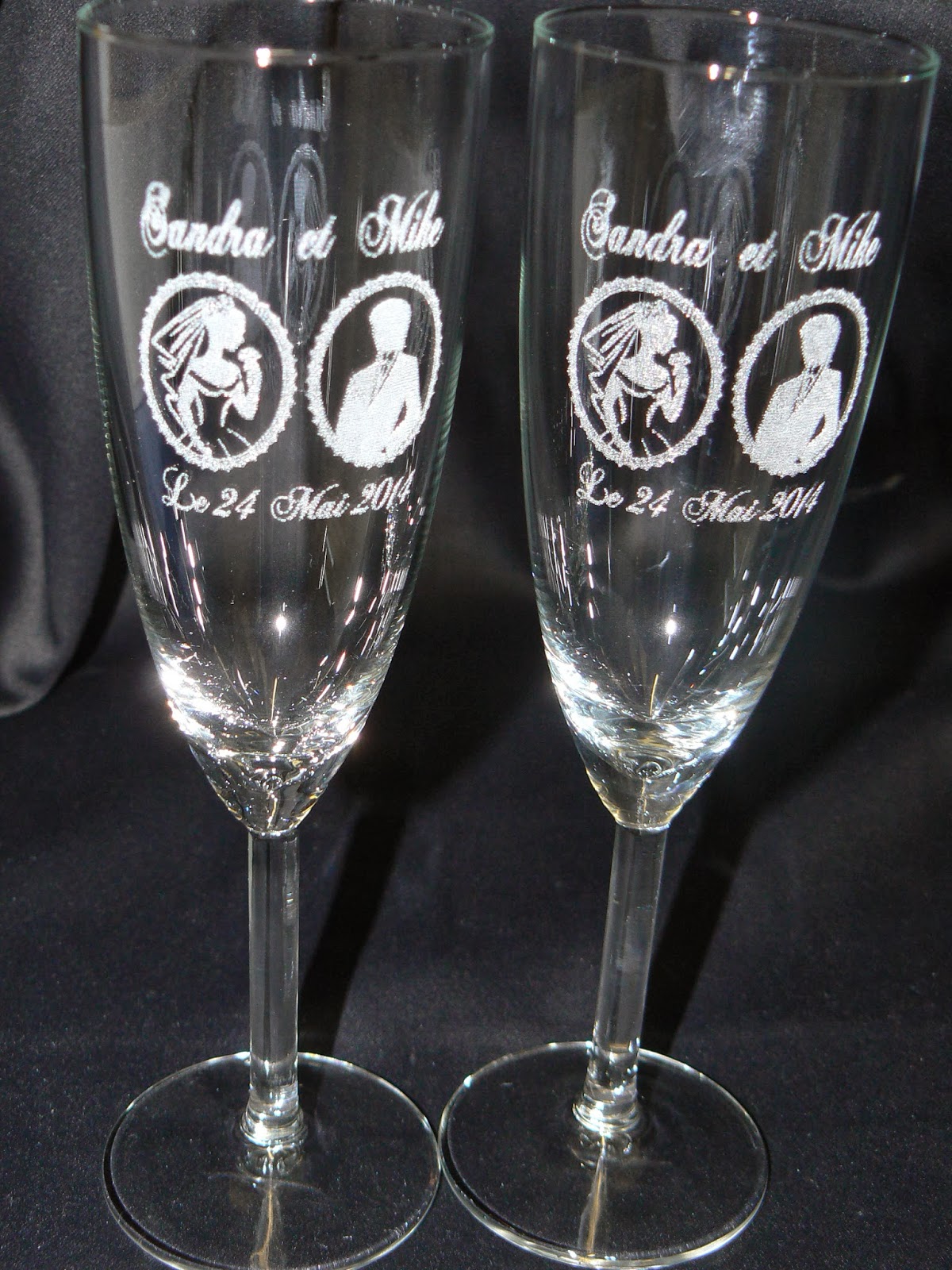 GRAVURE SUR VERRE,1.48€ Verre gravé,flute gravée,mariage,bapteme,cadeau