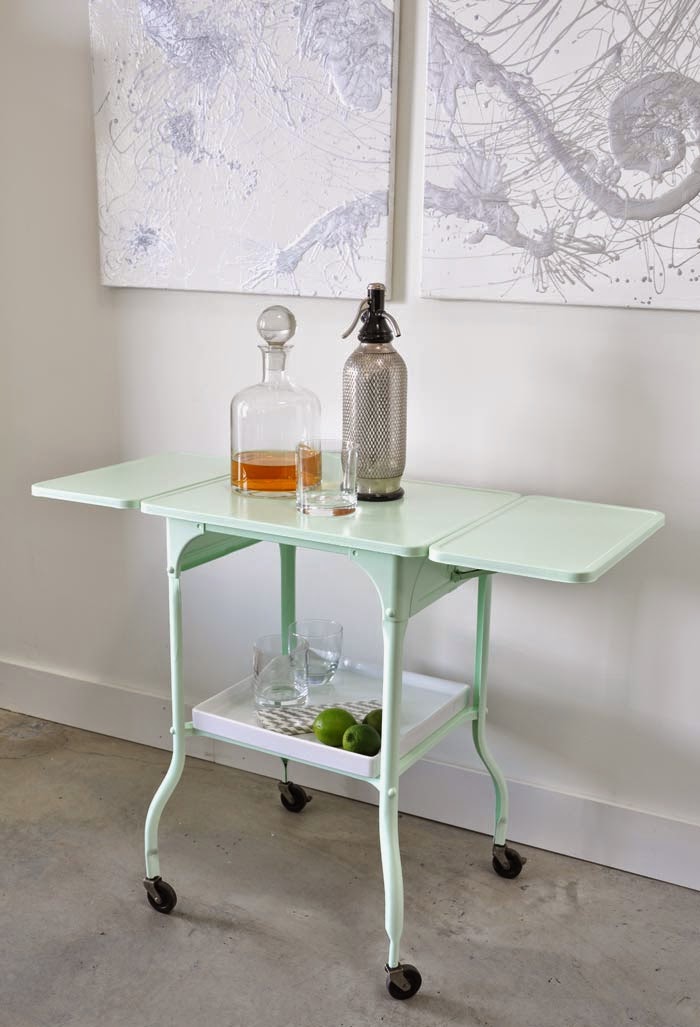 Before and After Vintage Typewriter Cart Poppytalk