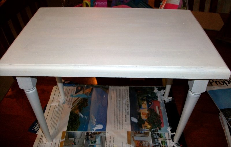 NorthShore Days..... Side table to kitchen shelf makeover
