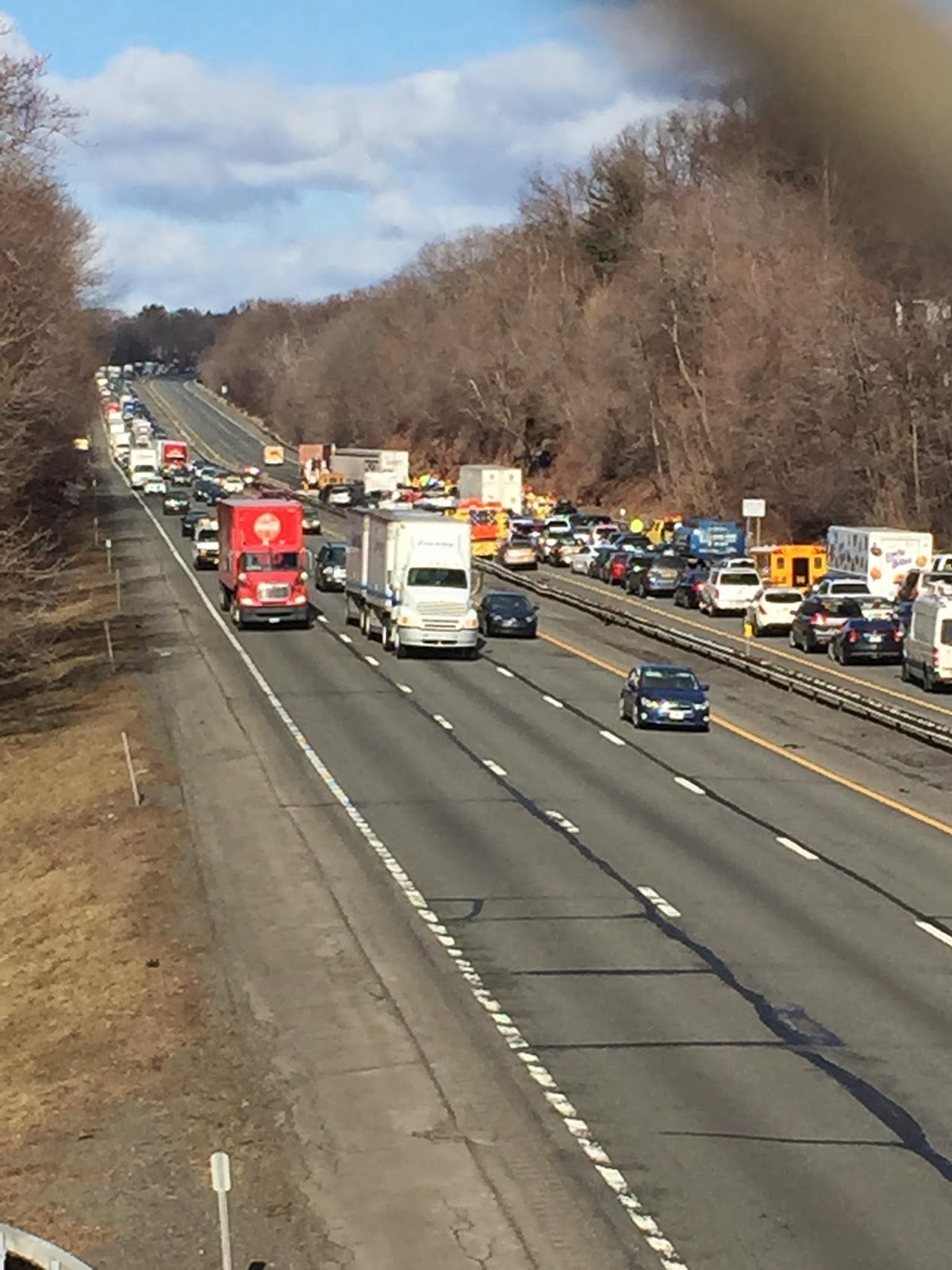 New York Buff Media NYS Thruway Shut Down For Hours After Fuel Spill