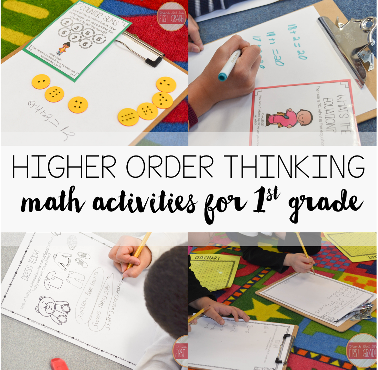 Susan Jones Teaching: Higher Order Thinking Math in 1st Grade