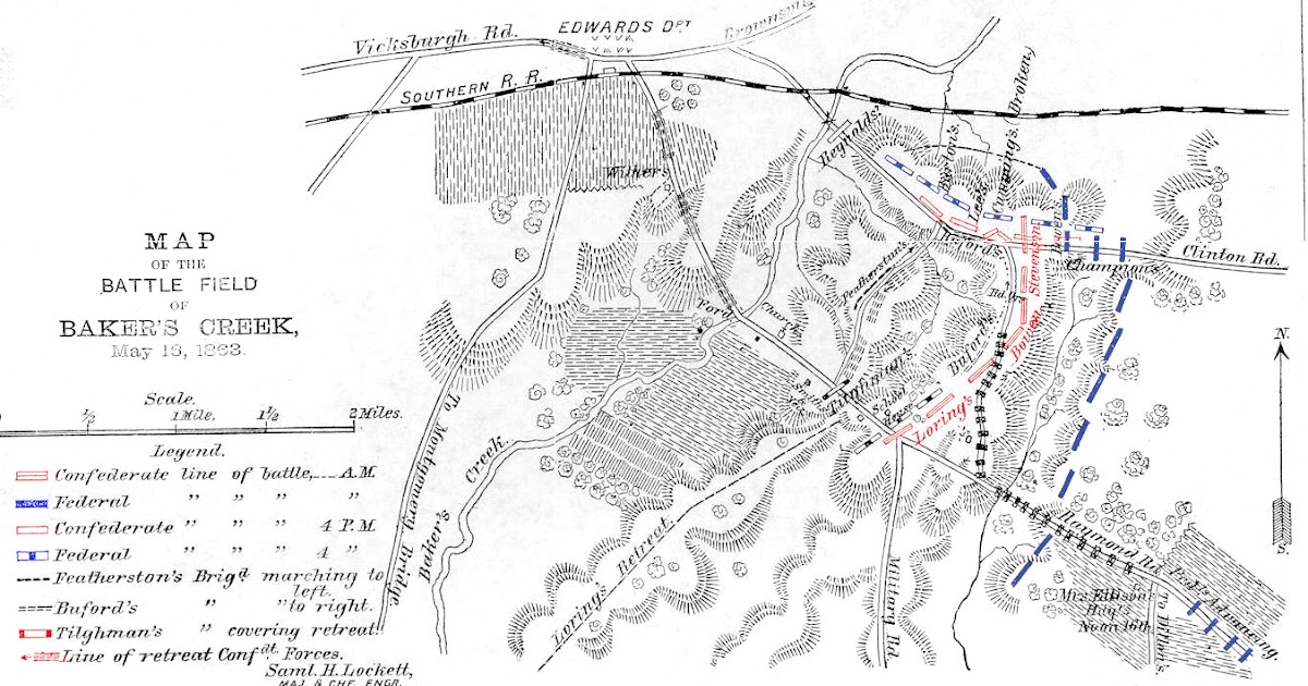 Battle Maps Battle of Champion's Hill (or Bakers Creek)