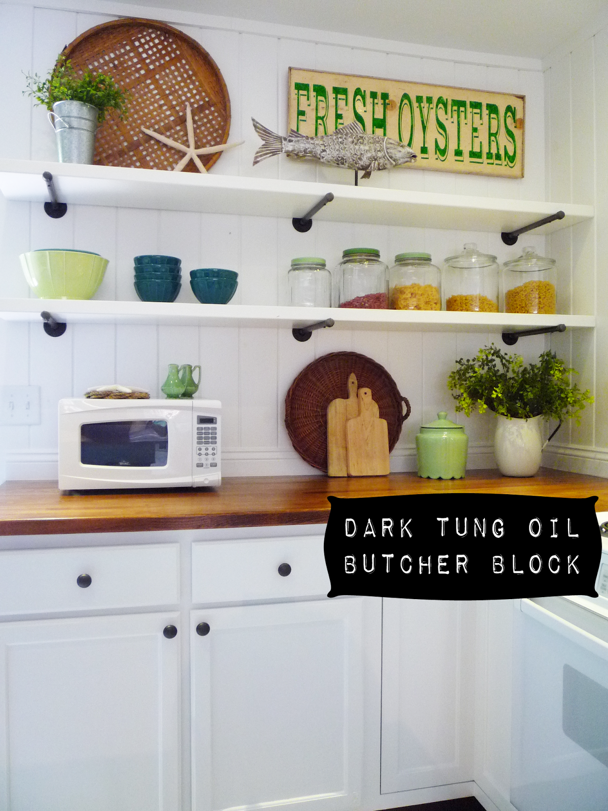 Dark Tung Oil Butcher Block Countertops