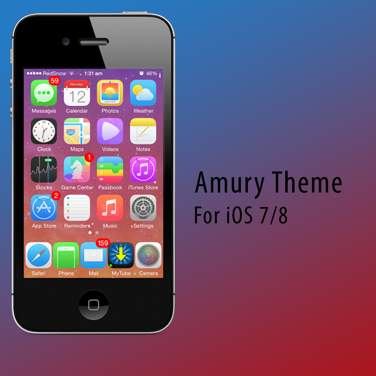 Amury theme brings your iOS experience to life